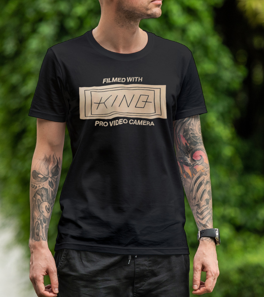 FILMED WITH KING PRO VIDEO CAMERA VINTAGE STYLE RECTANGLE T-Shirt