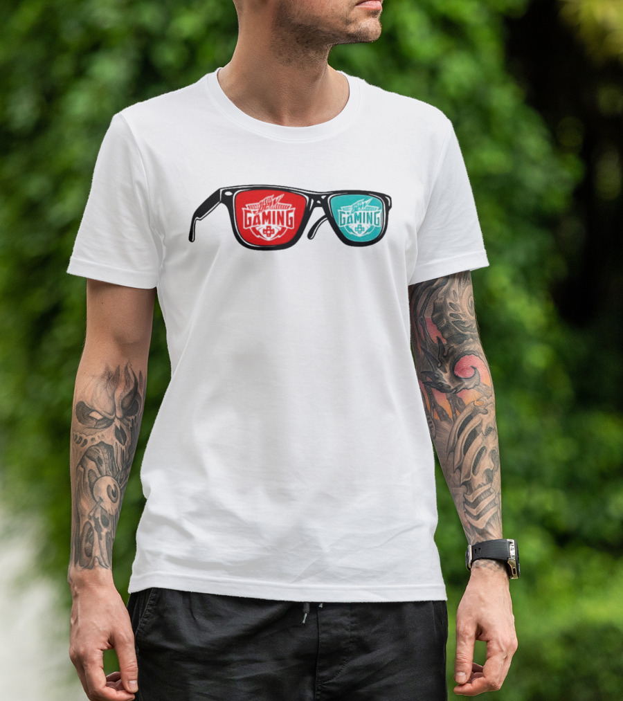 Gaming Spectacles Mtn Dew Red Blue Vibes T-Shirt