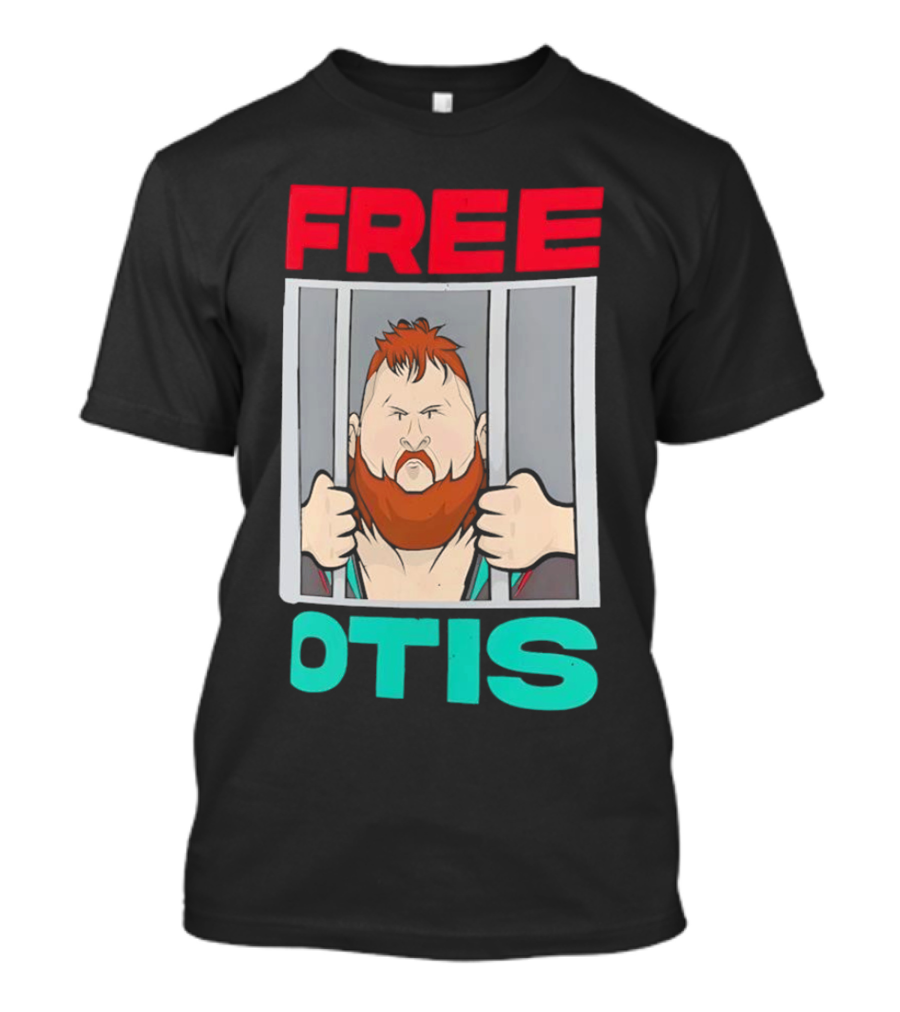 Free Otis Cartoon Nikola Bogojevic Wrestling T-Shirt