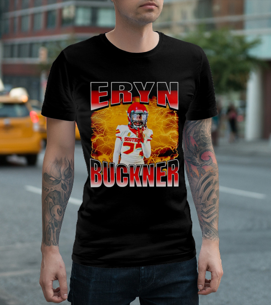Eryn Buckner Southern Football Vintage Style With Lightning Background T-Shirt