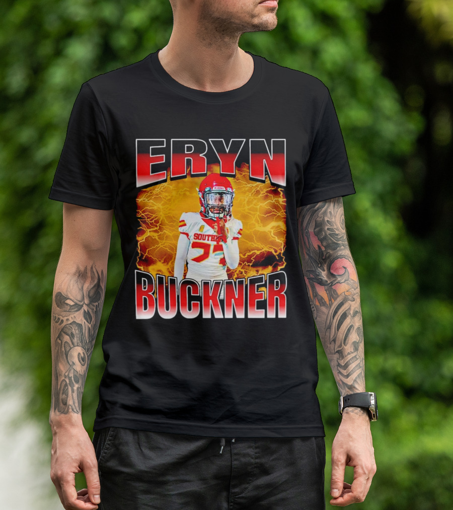 Eryn Buckner Southern Football Vintage Style With Lightning Background T-Shirt