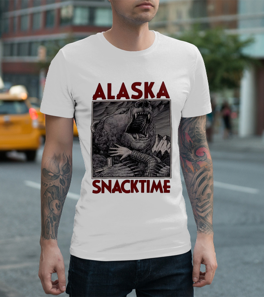 ALASKA SNACKTIME Bear Art By Ray Troll T-Shirt
