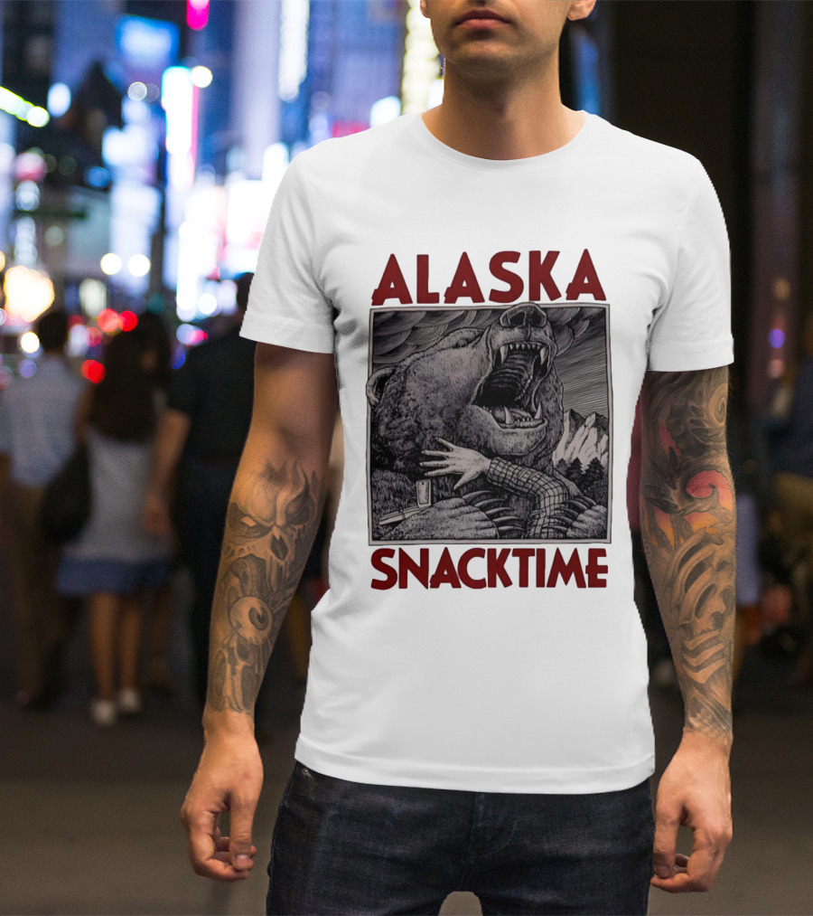 ALASKA SNACKTIME Bear Art By Ray Troll T-Shirt