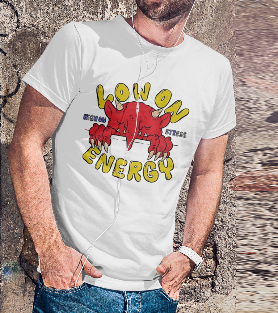 Low On Energy High On Stress Red Demon T-Shirt