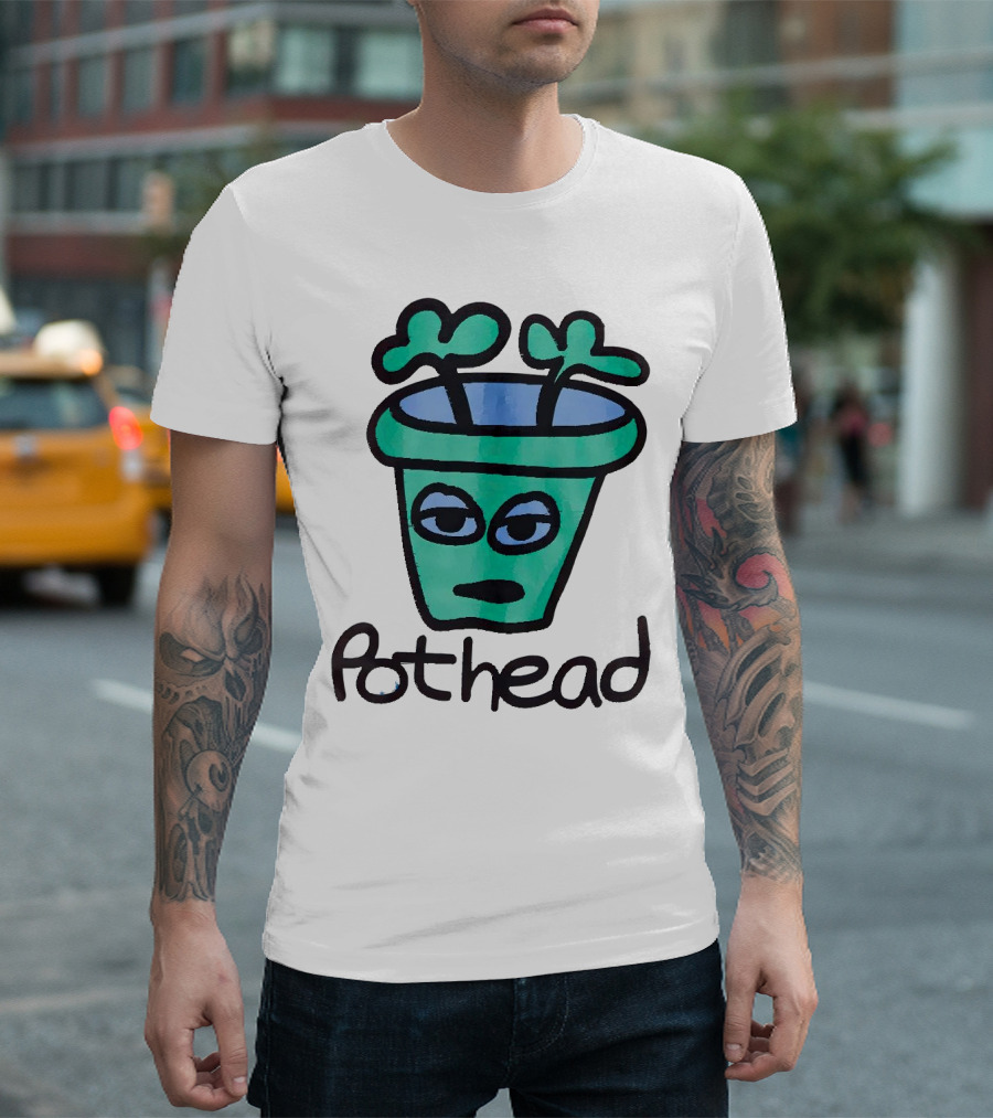 For the Homies Pothead Plant Cartoon T-Shirt