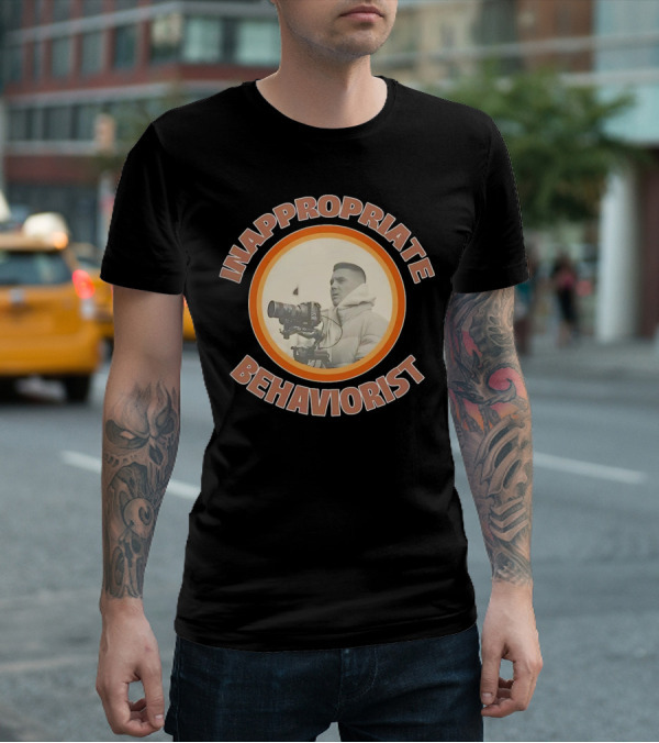 Inappropriate Behaviorist Vintage Camera Circle T-Shirt
