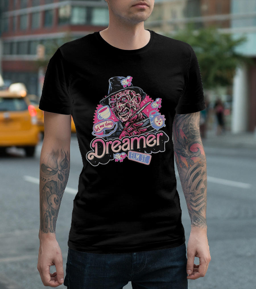 Freddy Krueger Dreamer Let Me Sleep Elm St T-Shirt