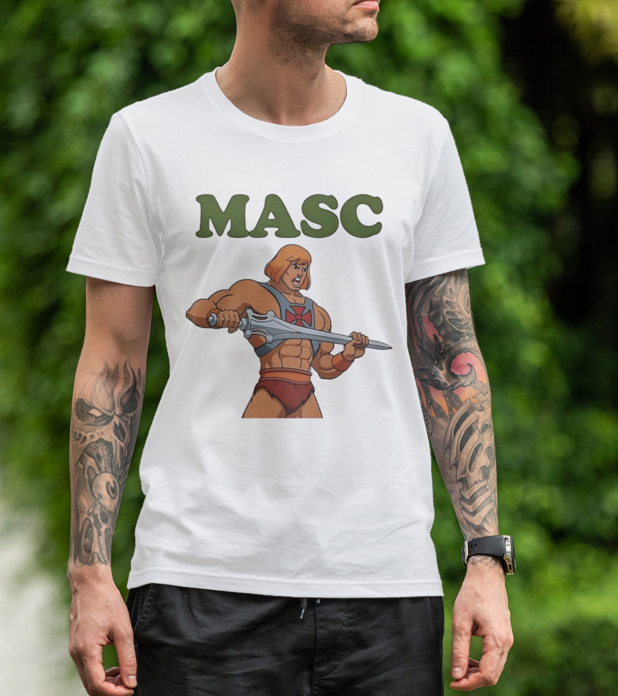 MASC He-Man Comic Character T-Shirt