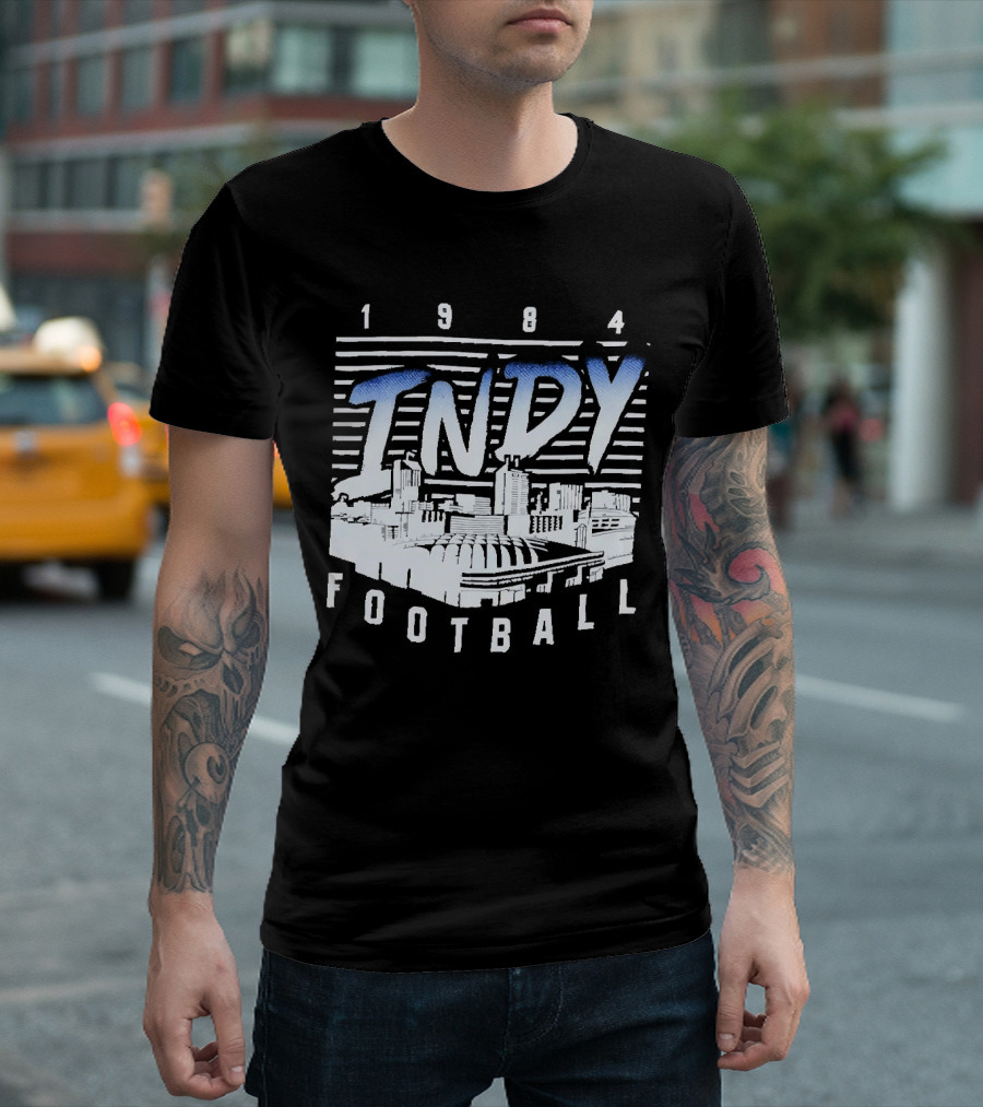 1984 Indy Football Skyline T-Shirt