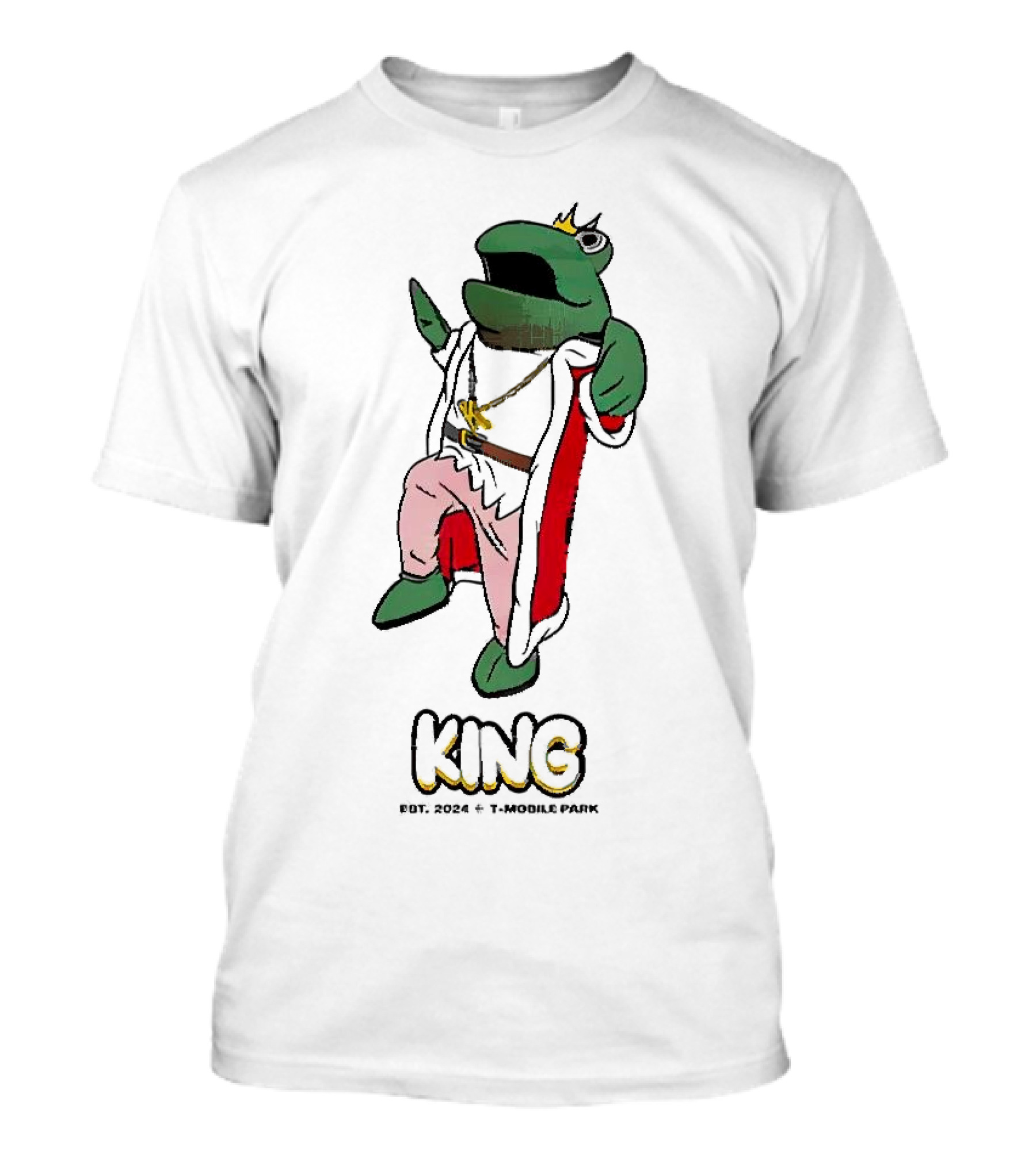 Mariners Salmon Run King Est. 2024 T-Mobile Park T-Shirt