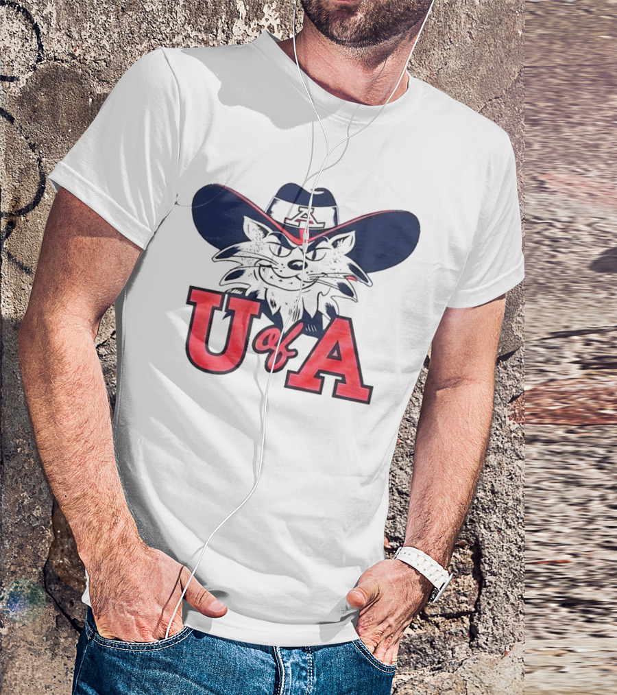 Arizona Wildcats U Of A Mascot Cowboy Hat T-Shirt