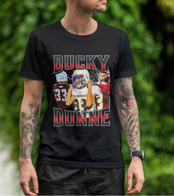 Ducky Dunne Astronaut 33 Football Player T-Shirt