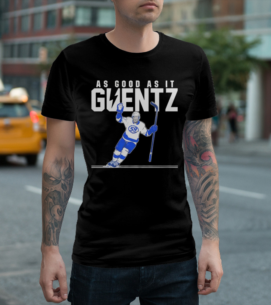 As Good As It Guentz 59 Tampa Bay Lightning Jake Guentzel Hockey Player T-Shirt