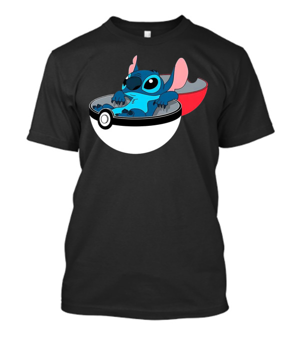 The Stitch Relaxing In Poké Ball Fusion Concept T-Shirt