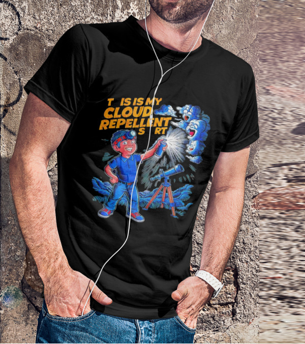 Funny Stargazing With Cloud Repellent Spray And Telescope T-Shirt