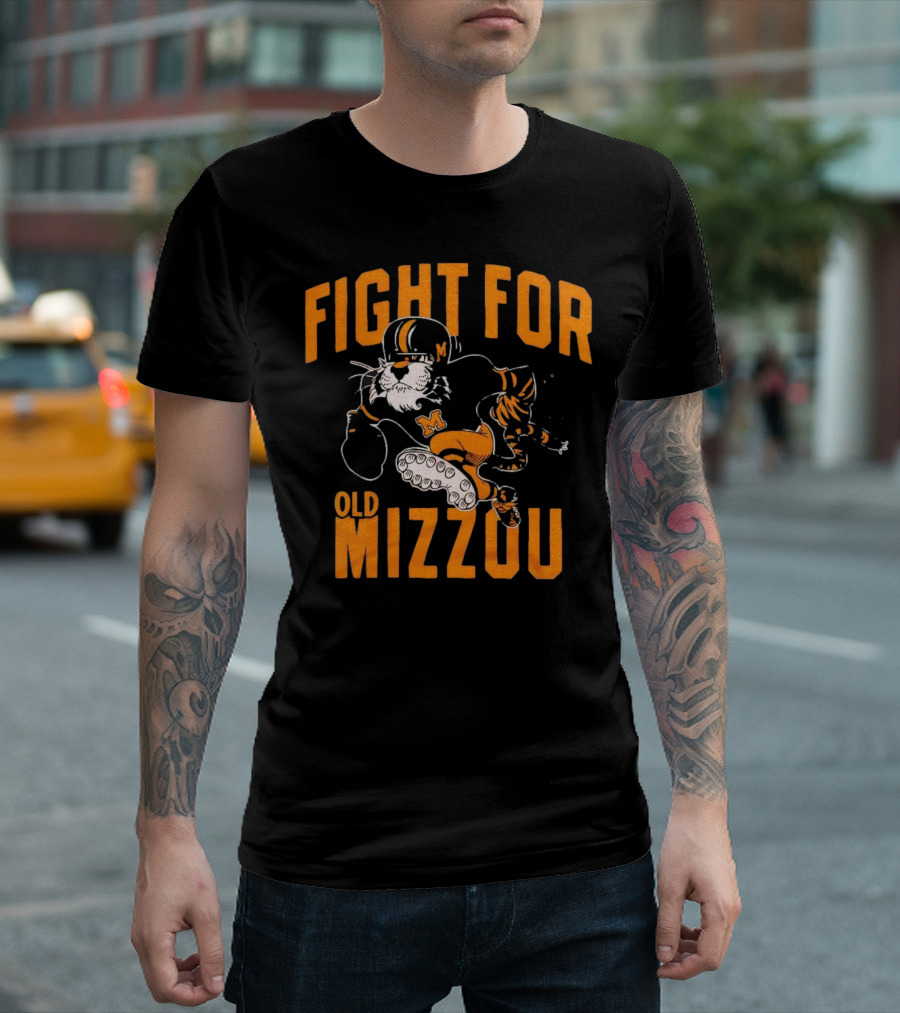Fight for Old Mizzou Football Mascot in Action T-Shirt