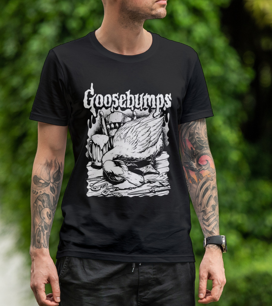 Goosebumps Goose With Thrown Chair And Mug T-Shirt