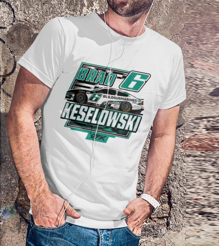 Brad Keselowski Buildsubmarines RFK Racing Number 6 Nascar Cup Series T-Shirt