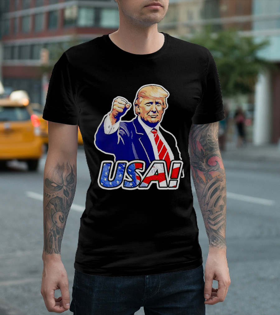 Trump Rally July 2024 USA Fist Pump Donald Trump T-Shirt