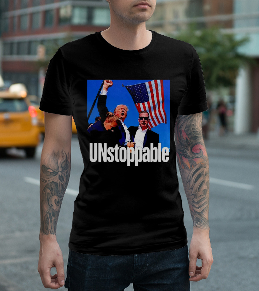 UNstoppable Trump 2024 American Flag T-Shirt