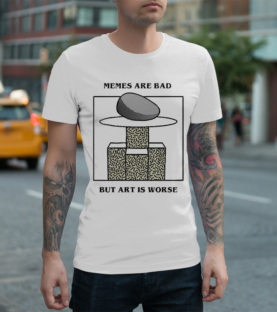 Memes Are Bad But Art Is Worse Abstract Geometric Pattern Hat T-Shirt