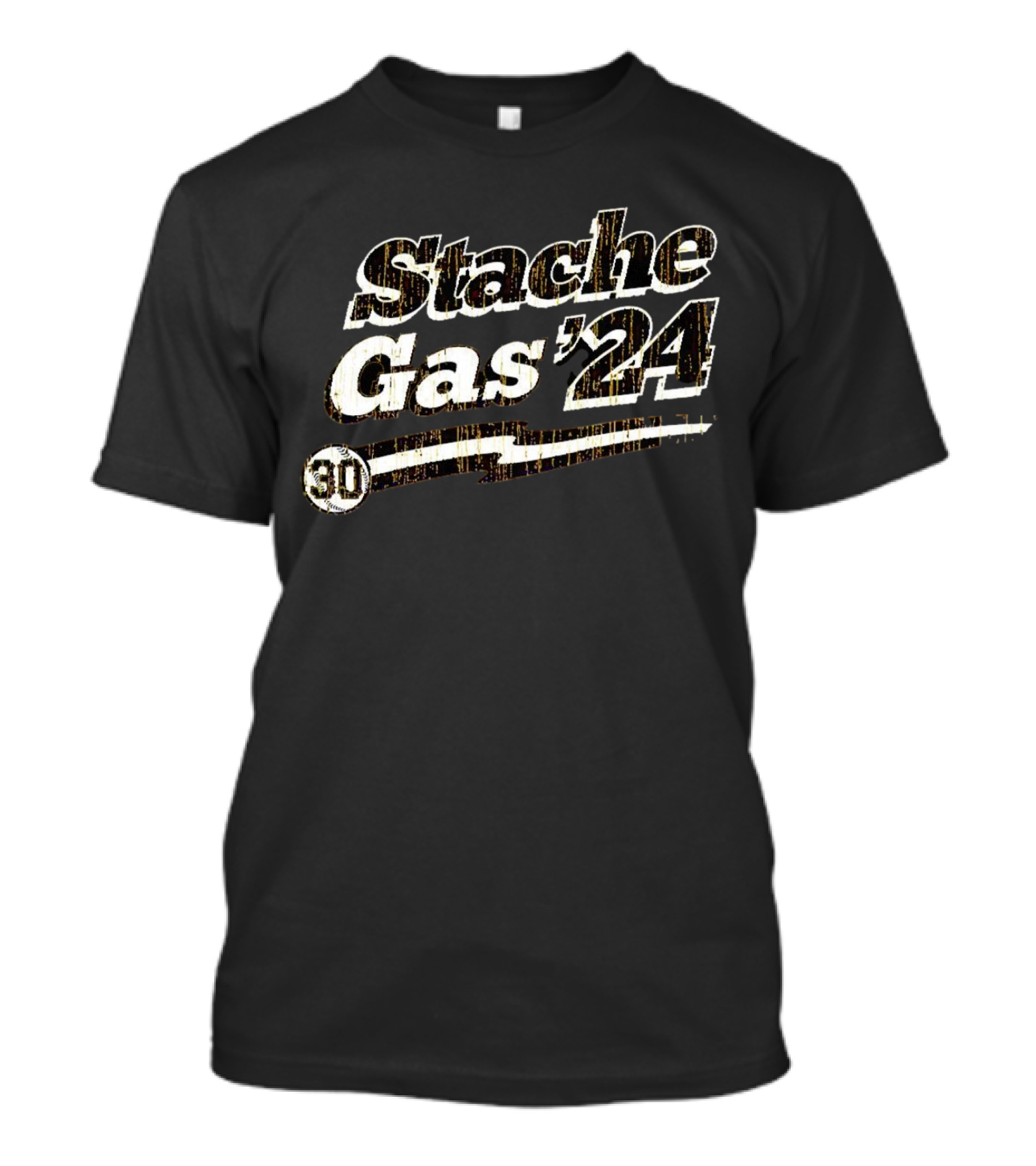 Stache Gas '24 Racing 30s Style Retro T-Shirt