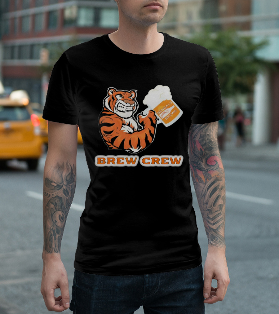 Bengals Brews Brew Crew Tiger Beer Mug T-Shirt