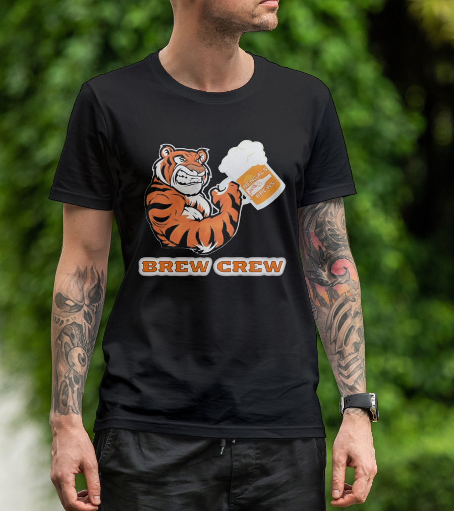 Bengals Brews Brew Crew Tiger Beer Mug T-Shirt
