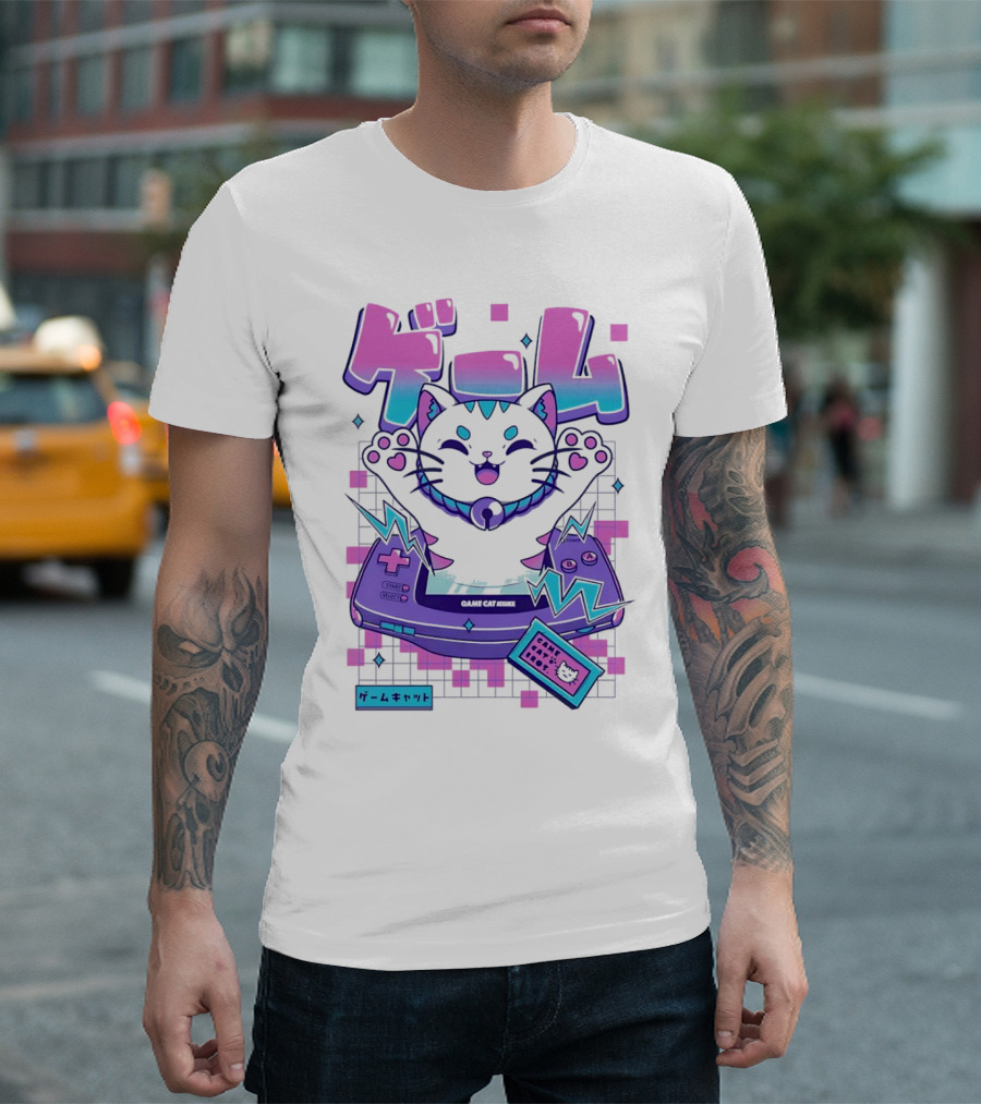 Game Cat Advance Yuri Santos Pereira ゲームキャット T-Shirt