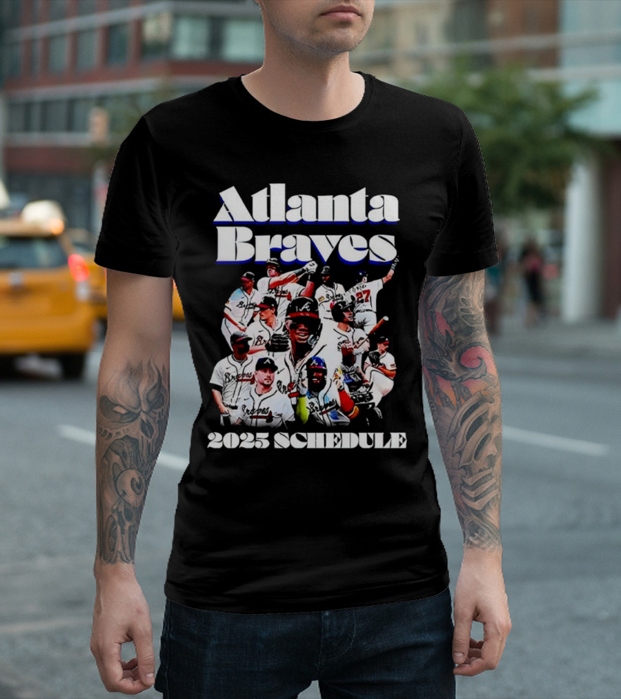 Atlanta Braves 2025 Schedule Team Players T-Shirt