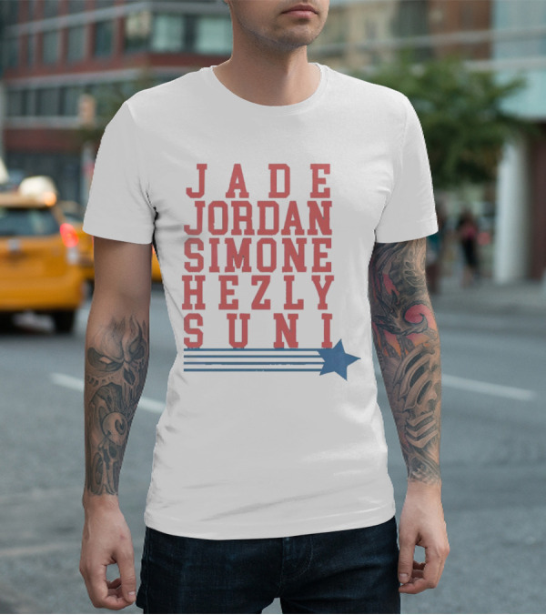 Jade Jordan Simone Hezly Suni Star Lines Sports T-Shirt