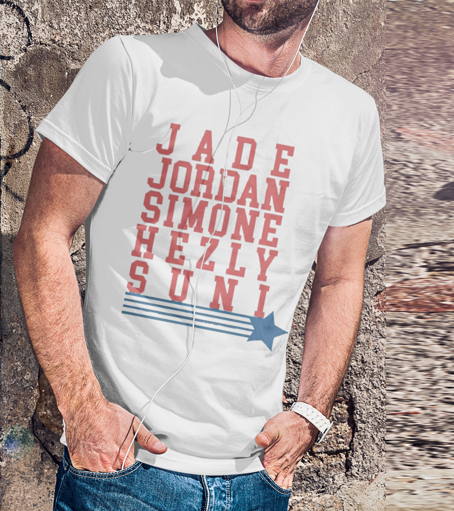 Jade Jordan Simone Hezly Suni Star Lines Sports T-Shirt
