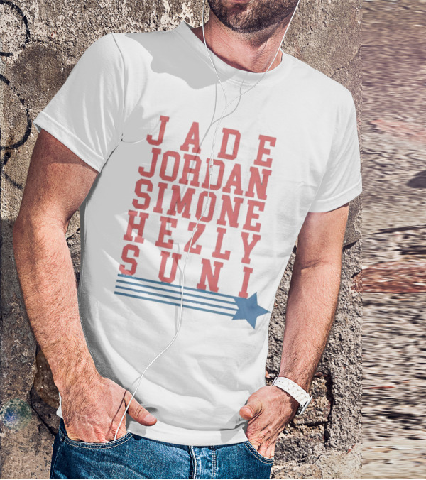 Jade Jordan Simone Hezly Suni Star Lines Sports T-Shirt