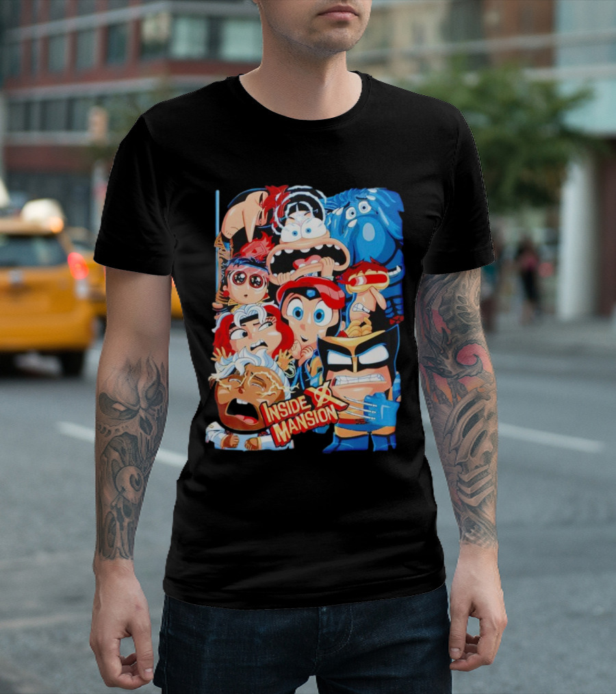 Inside X Mansion Inside Out 2 X-Men Mashup T-Shirt
