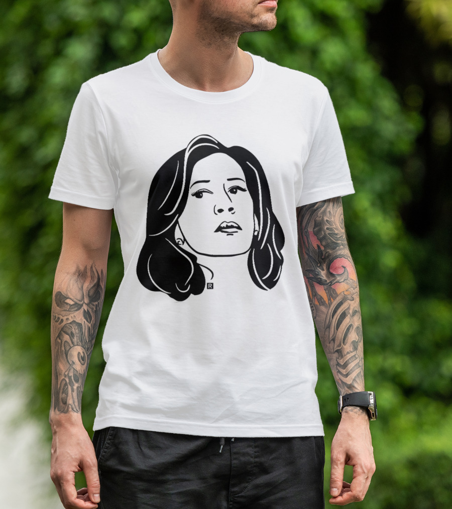 Kamala Harris Face Heavyweight Black T-Shirt