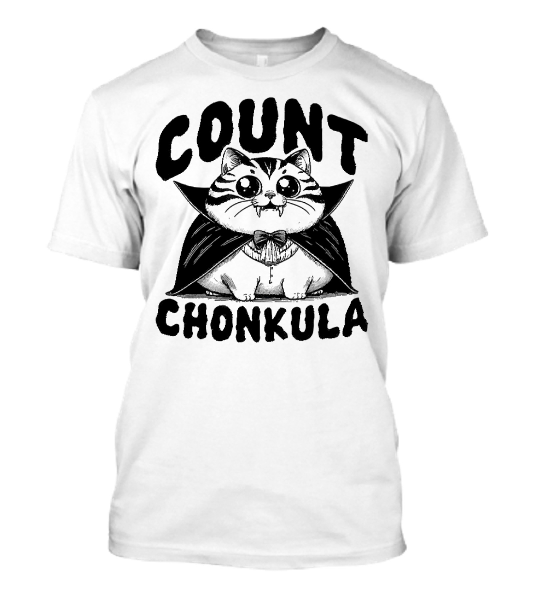 Count Chonkula Cat In Vampire Costume T-Shirt