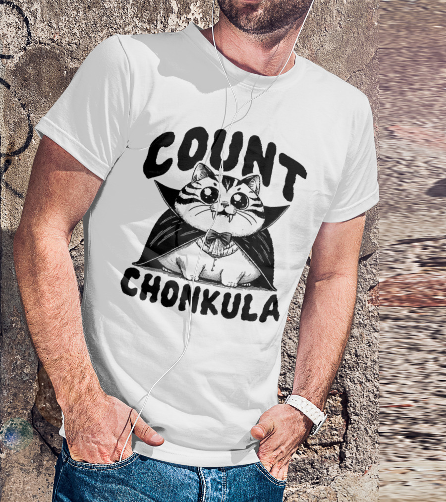 Count Chonkula Cat In Vampire Costume T-Shirt