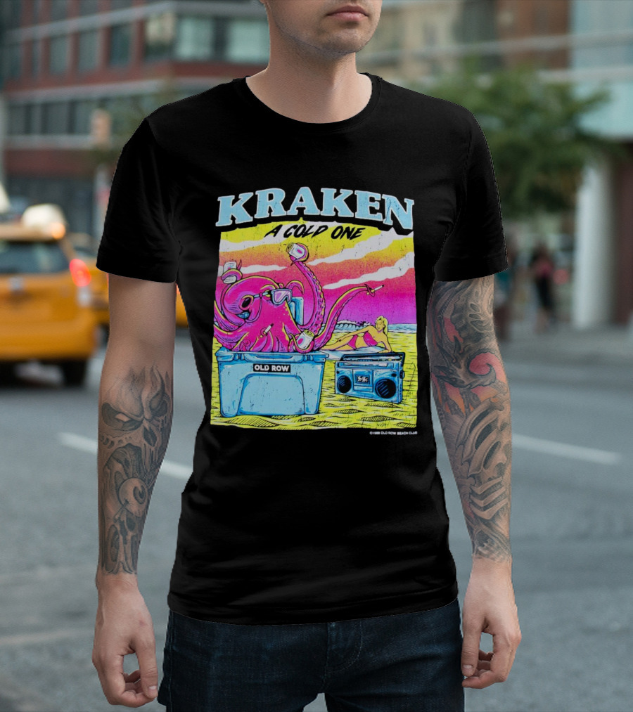 KRAKEN A COLD ONE OLD ROW BEACH CLUB T-Shirt