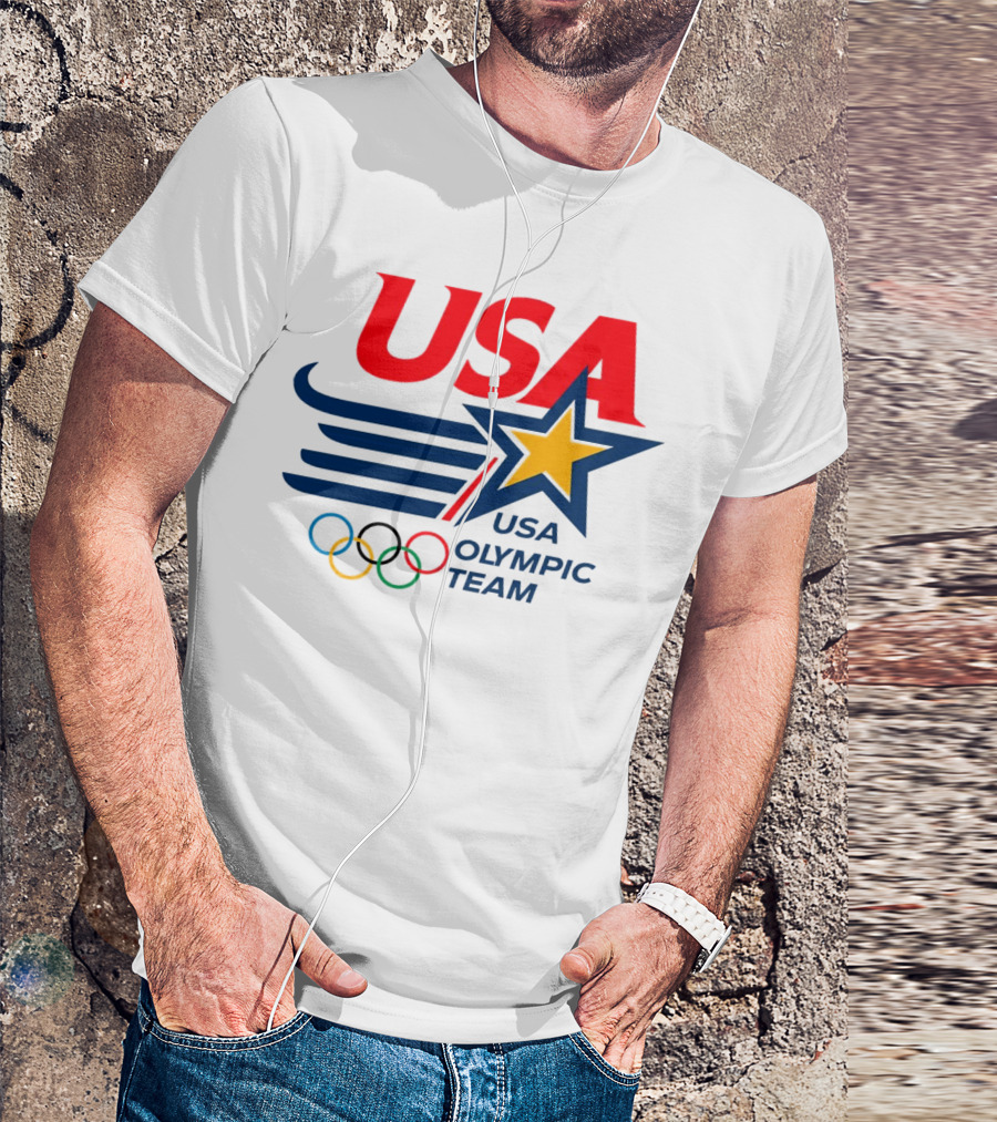 USA Olympic Team 2024 Star And Rings Emblem T-Shirt