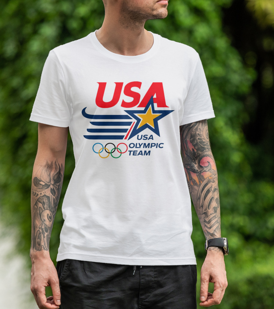 USA Olympic Team 2024 Star And Rings Emblem T-Shirt