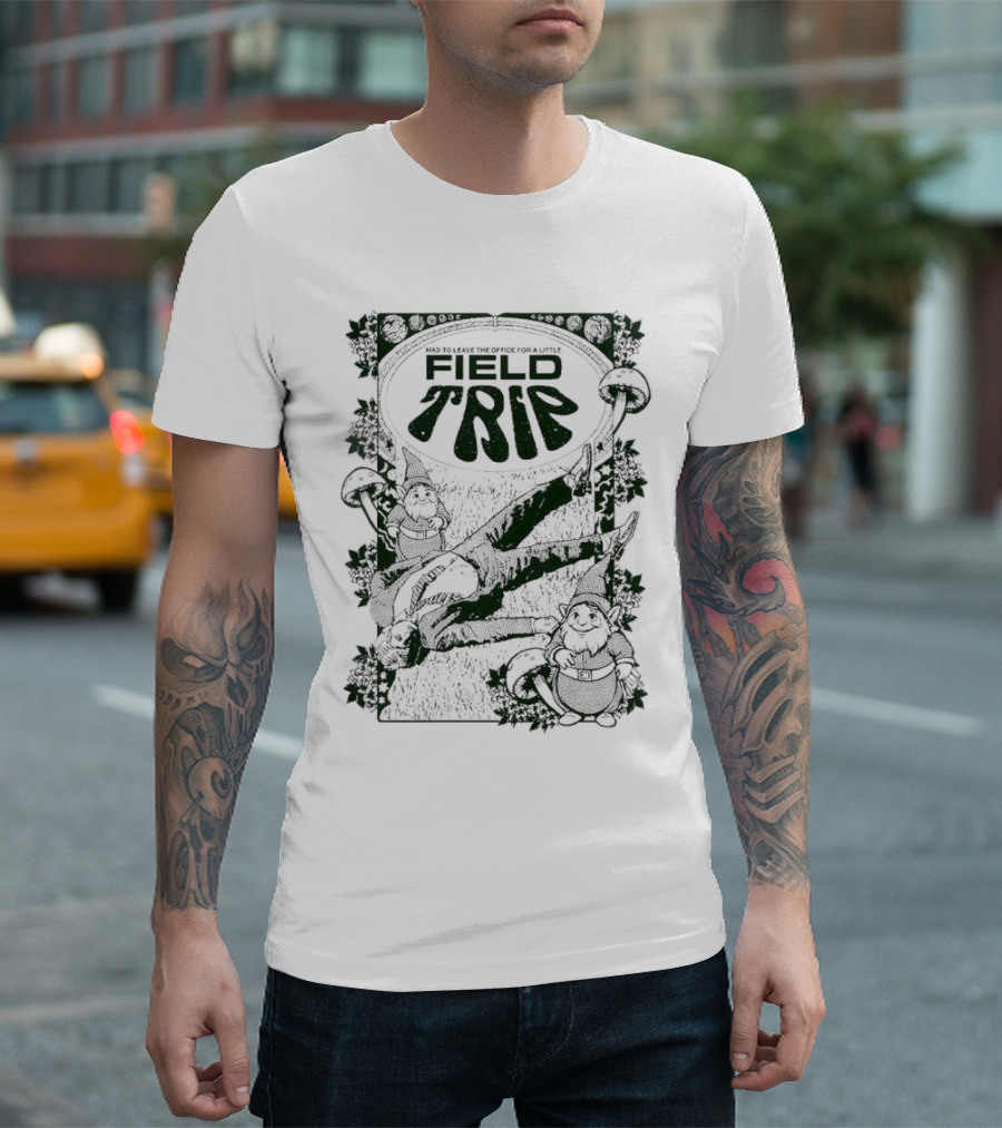 Field Trip Gnomes And Mushrooms In Nature Adventure T-Shirt