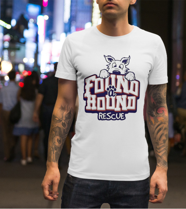 Found A Hound Rescue Dog Paw Prints T-Shirt