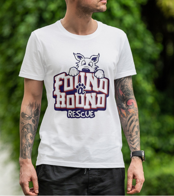 Found A Hound Rescue Dog Paw Prints T-Shirt