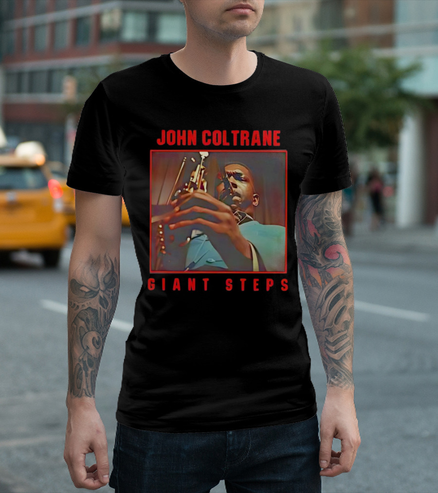John Coltrane Giant Steps Album Cover Saxophone Iconic Jazz Image T-Shirt