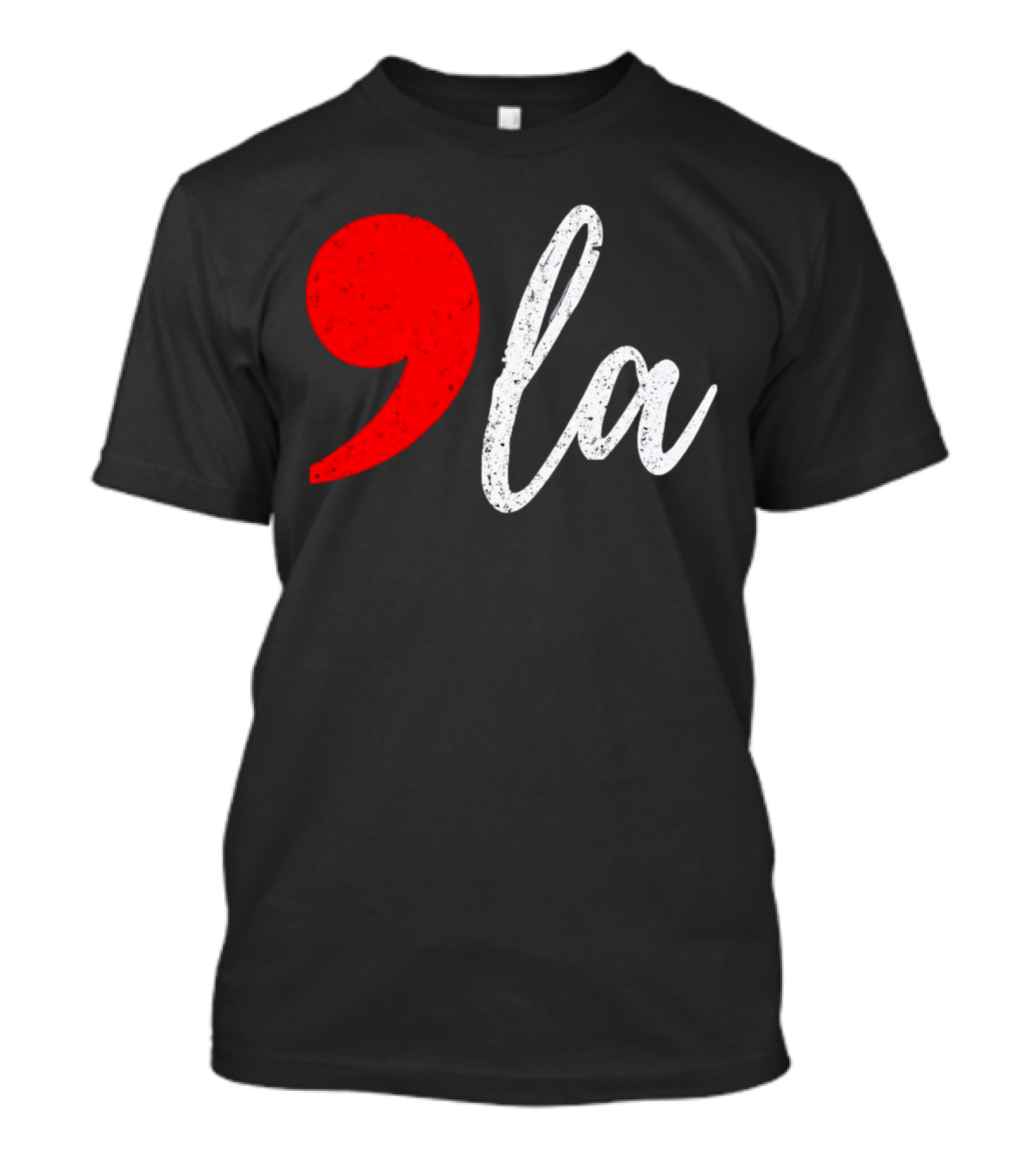 Kamala Harris 2024 President Comma LA Red White Black T-Shirt