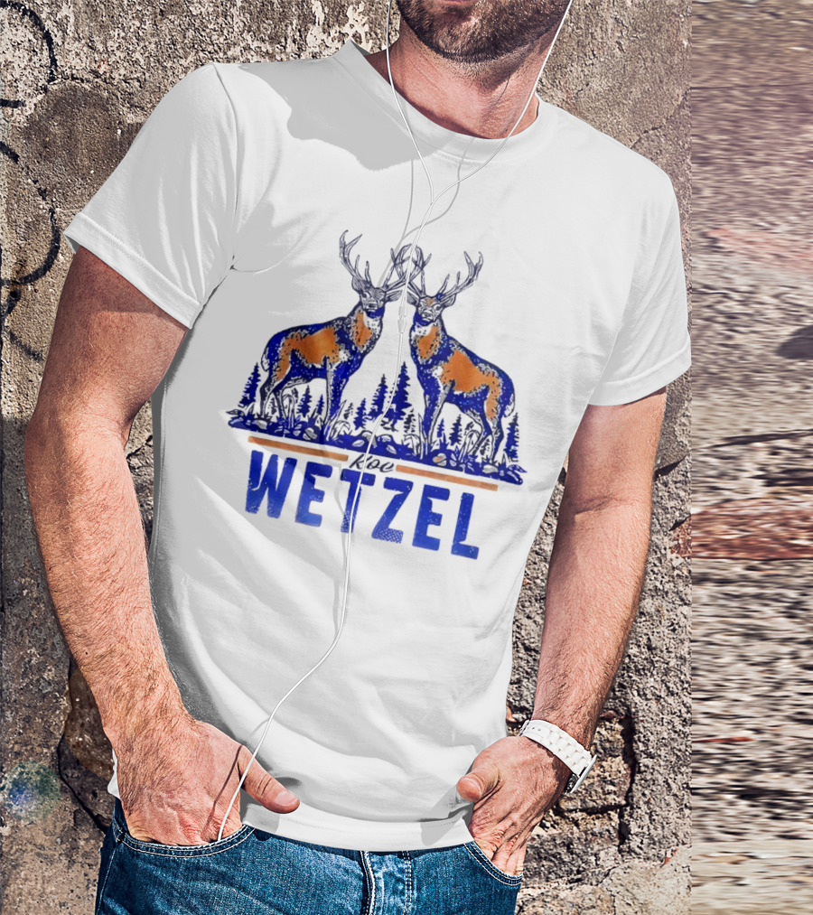 Koe Wetzel Double Deer Forest Blue Orange T-Shirt