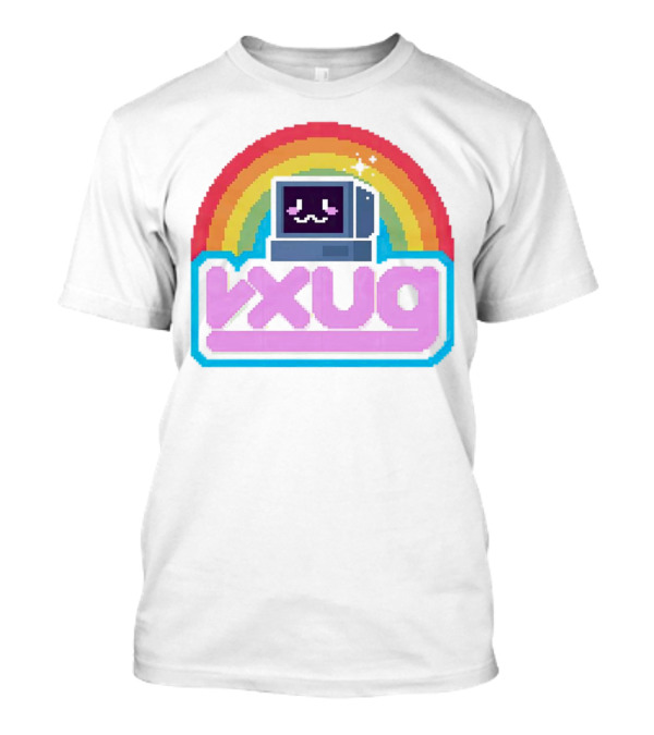 Rainbow Vxug Pixel Art Retro Computer T-Shirt