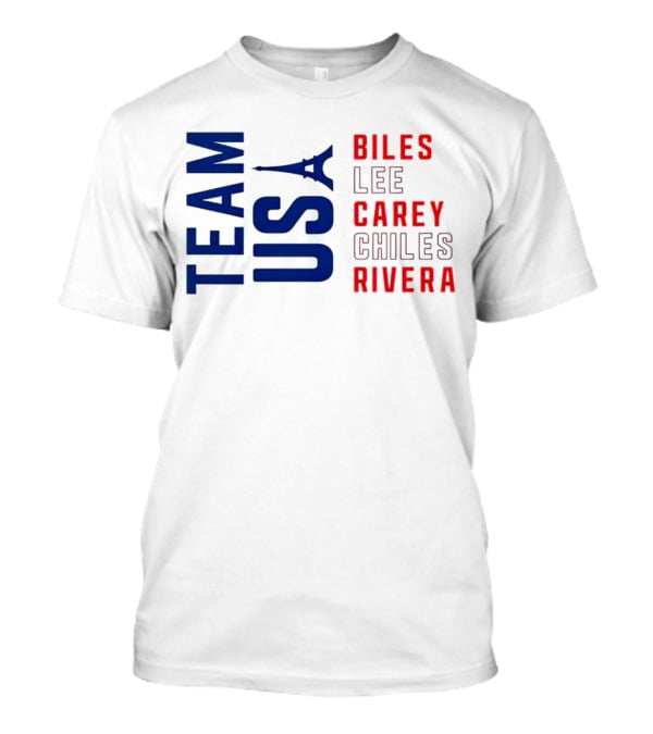 Team USA Biles Lee Carey Chiles Rivera T-Shirt