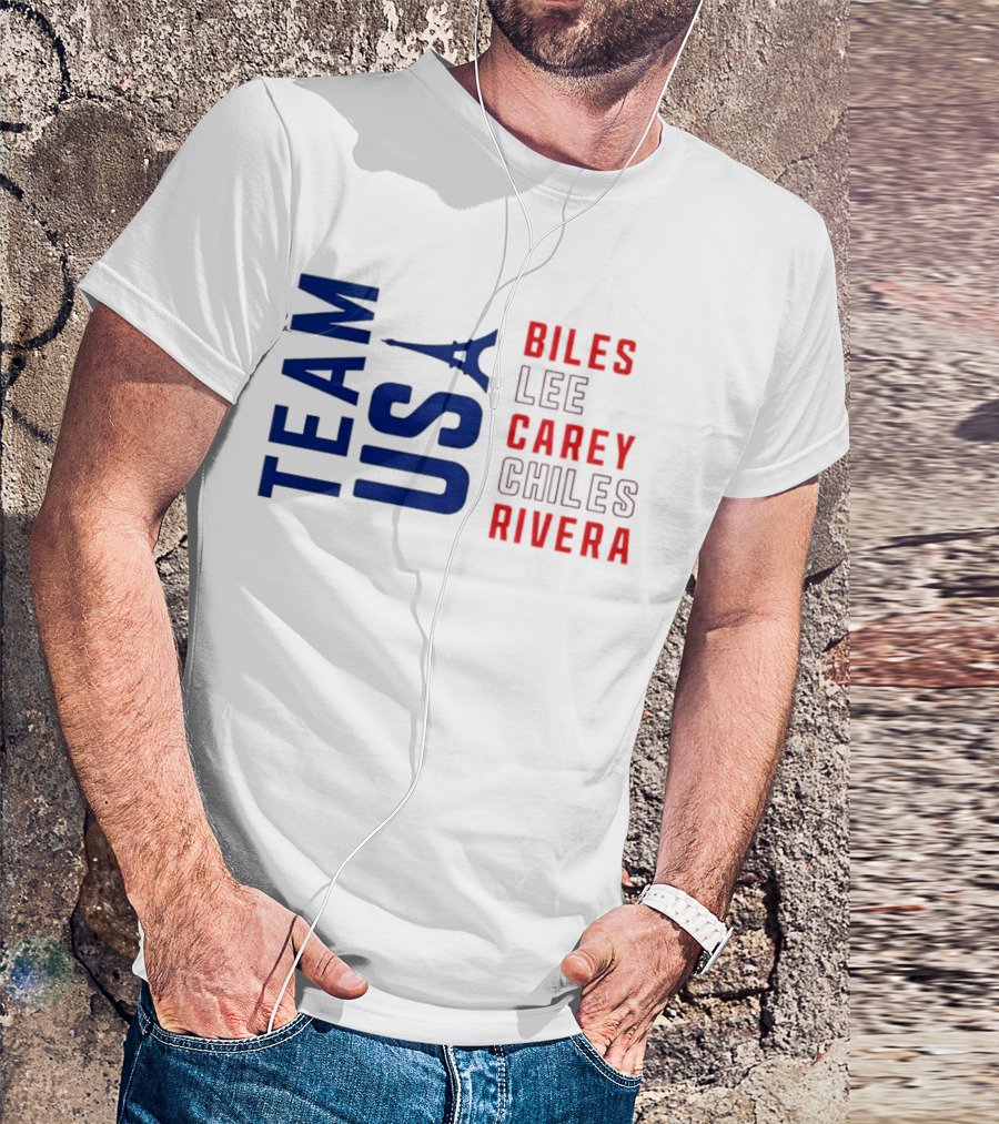 Team USA Biles Lee Carey Chiles Rivera T-Shirt