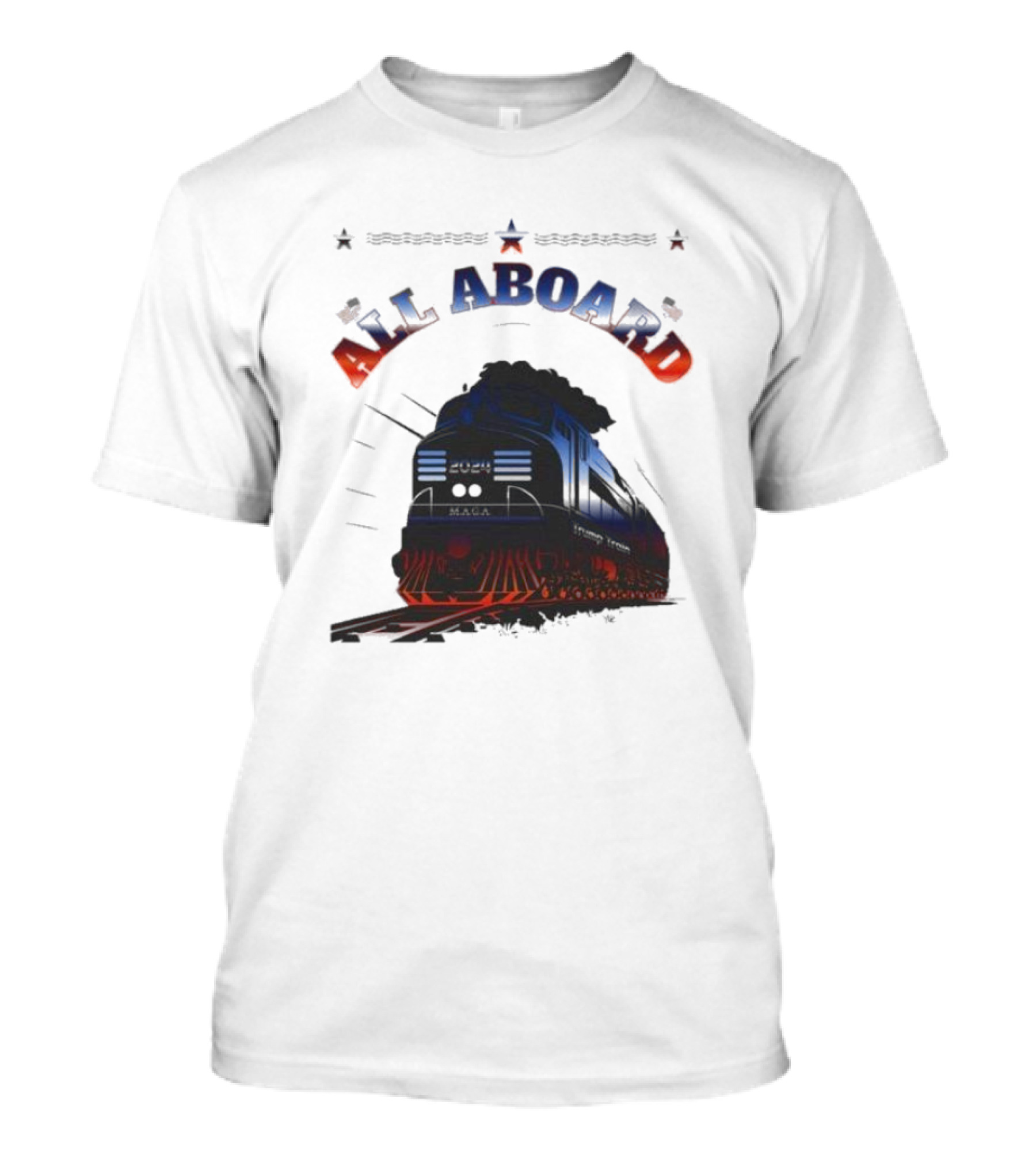 All Aboard Trump Train Voting Support America Train T-Shirt